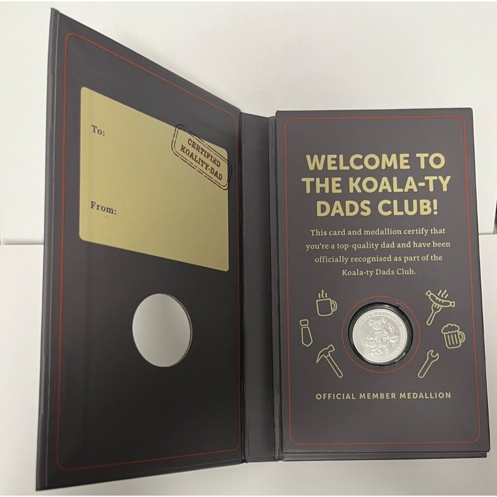 Koala-Ty Dads Club 1/4oz Proof Silver Official Member Medallion